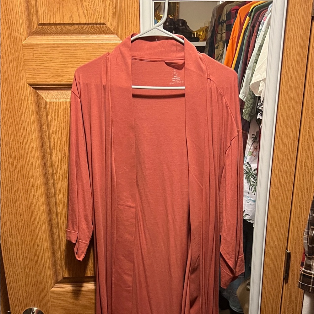 Rust Open Front Cardigan